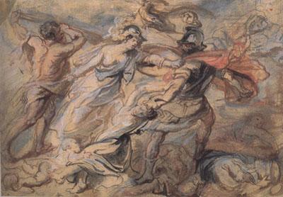 Peter Paul Rubens Hercules and Minerva Fighting Mars (mk01) oil painting image